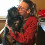 Leeanna hugging buddy bear
